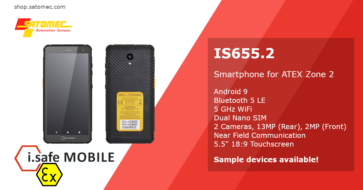 i.safe Mobile IS655.2 - 5.5" Smartphone für die ATEX Zone 2